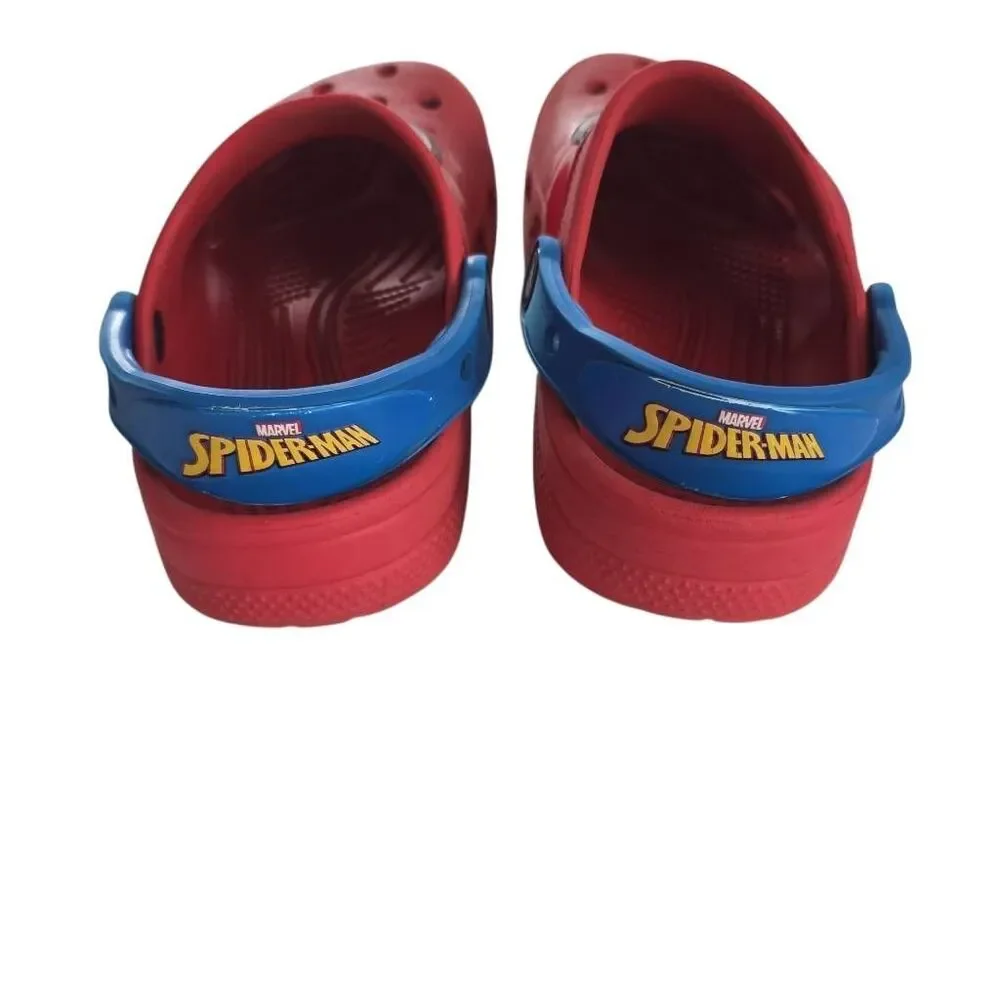 Crocs X Marvel Kids Size 1 Red Blue Spiderman Crocs